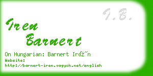 iren barnert business card